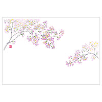 ササガワ 紙製テーブルマット・ランチョンマット　尺5　桜 41-10356 1冊(100枚入)（取寄品）