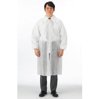 【使い捨て白衣】 川西工業 使いきり不織布白衣 ホワイト M #7028 25着（5着入×5袋）