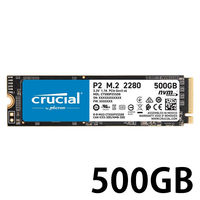 Crucial P2 500GB NVMe PCIe M.2 SSD CT500P2SSD8JP 1個