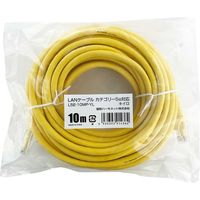 協和ハーモネット CAT5e対応 LANケーブル 簡易包装 10m イエロー L5E-10MP-YL 1セット（5本）（直送品）