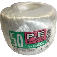PE玉巻テープ 50×300m 白 TE001 宮島化学工業（直送品）