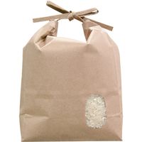 【袋・包装資材（米袋）】アサヒパック 004980101 紐付きクラフト角底窓有無地 1kg 1パック（200枚入）（直送品）