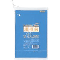 ジャパックス HD規格袋 紐付き No.10 200枚 青 厚み0.01mm 50冊入り HKB10 1セット（10000枚）（直送品）