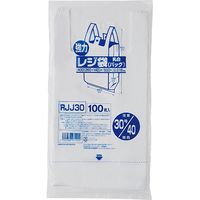 ジャパックス レジ袋（乳白）　ベロ付きブロック　関東30号/関西40号　厚み0.018ｍｍ RJJ30 1セット（3000枚：100枚×30冊）