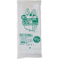 ジャパックス レジ袋（半透明） ベロ付きブロック 関東12号/関西30号 100枚 厚み0.015mm 60冊入 RKK12 1セット（6000枚）（直送品）