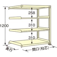 扶桑金属工業 中量ラック WG1212L04R（直送品）