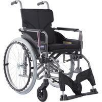 カワムラサイクル 車いす モダン Aスタイル 紫チェックA11 24-7619-0206（直送品）