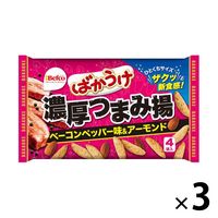 ばかうけ濃厚つまみ揚 ベーコンペッパー味 1セット（3袋）