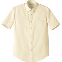 セブンユニフォーム BDシャツ・男・半袖 ベージュ×ホワイト 3L WH7607-6 4点（直送品）
