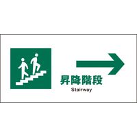 グリーンクロス JIS安全標識 ヨコ 昇降階段→