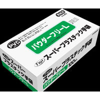 尚美堂 スーパープラスチック手袋 粉無 L 635230 1ケース（3000枚：100枚入×30箱）（直送品）