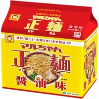 マルちゃん マルちゃん正麺 醤油味 5食パック 105g×5×6 5161787 1ケース（6入） 東洋水産（直送品）