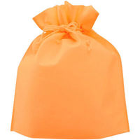 不織布巾着 パステルオレンジ SW2528-18 1セット（100個）（直送品）