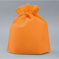不織布巾着 オレンジ SW2528-25 1セット（100個）（直送品）