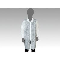 メディテックジャパン 不織布白衣 M ジッパータイプ ホワイト 00370722 100枚（50×2）（直送品）