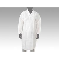 メディテックジャパン 不織布白衣 S マジックタイプ ホワイト 00442209 100枚（50×2）（直送品）