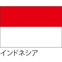 【世界の国旗】服部 応援・装飾用旗 インドネシア 105×70cm ポンジ 1枚（直送品）