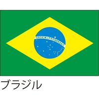 【世界の国旗】服部 応援・装飾用旗 ブラジル 135×90cm ポンジ 1枚（直送品）