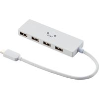 エレコム USB2.0HUB/Type-C/Aメス4ポート/バスパワー/15cmケーブル/ホワイトフェイス U2HC-A429BWF 1個