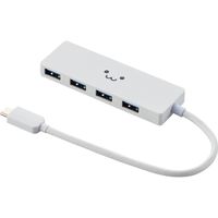 エレコム USB3.1(Gen1)HUB/Type-C/Aメス4ポート/バスパワー/15cmケーブル/ホワイトフェイス U3HC-A429BWF 1個