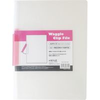 ワールドクラフト ワッグル クリップファイル ピンク WWC-A4S-PK 1セット（10冊）（直送品）