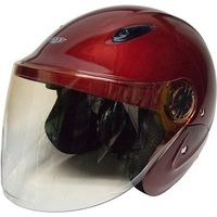 石野商会 セミジェットヘルメット キャンディーレッド MAX207B-CRE（取寄品）