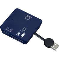 ナカバヤシ USB2.0マルチカードリーダー【CRW-6M73シリーズ】ブルー CRW-6M73BL（直送品）