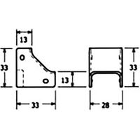 外山電気 メタルモール インターナルエルボ後付 Y012（直送品）