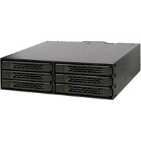 ICY DOCK 6 x 2.5インチSATA 3 HDD/SSD搭載用モジュールケース 5インチベイサイズ対応 MB996SP-6SB（直送品）