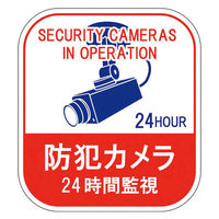 日本緑十字社 緑十字　ステッカー標識　防犯カメラ・２４時間監視　１００×９０ｍｍ　５枚組　エンビ 047127 1組(5枚) 160-5677