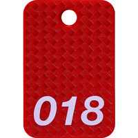 オープン工業 OP 荷札 番号札 四角 大 番号入り1~25 赤 (25枚入) BF-80-RD 1箱(25枚) 149-1634（直送品）