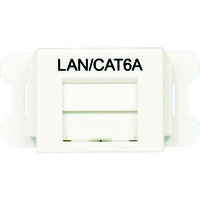 パンドウイット JISプレート用シャッター付きアダプタ 白 LAN・CAT6A （10個入） CMAOSSP6AMW-X 825-7250（直送品）