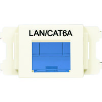パンドウイット JISプレート用シャッター付きアダプタ オフホワイト LAN・CAT6A （10個入） 825-7251（直送品）