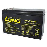 ロング 産業用鉛蓄電池 12V-9Ah、36W NP7-12/NPH7-12/PE12V7.2/RE7-12/互換 高率放電系 WP1236W（直送品）