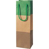 ササガワ ボトル用手提げ紙袋 AMI グリーン 383912 32-71077 1ケース：100枚（25枚ポリ入×4包）（直送品）