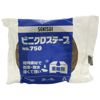 積水化学工業 ビニクロステープ No.750 0.155mm厚 幅25mm×長さ50m巻 茶 1セット（60巻：1巻×60）（直送品）