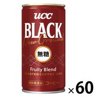 【缶コーヒー】UCC上島珈琲 UCC BLACK無糖 New Ground Fruity Blend 185g 1セット（60缶）