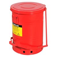 セーフラン安全用品 油性廃棄物用耐火ゴミ缶 赤 容量23L(6GL) 25485 1個（直送品）