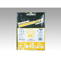 福助工業 ゴミ袋 ポリ袋(ゴミ袋) LD45-45 黒 10枚入 0391697 1袋(1個)（直送品）