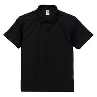 United Athle 2020-01ドライカノコポロシャツ ブラック 5XL 202001182 1袋(1個)（直送品）