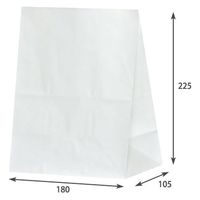 パックタケヤマ 惣菜袋 紙袋 H300 角底袋 耐油 耐水 白無地 XZT55403 1袋(100個)（直送品）