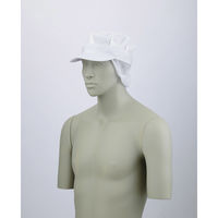 住商モンブラン メッシュ八角帽子たれ付　兼用 白  9-625-3L    1枚（直送品）