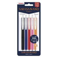 ゼブラ サラサナノ 0.3mm ゲルインクボールペン JJH72-5C-N 1セット（5色）