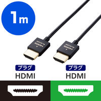 HDMIケーブル HDMI1.4ケーブル スーパースリム 1.0m ブラック エレコム 1個（直送品）