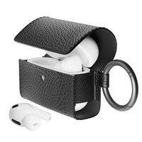 PGA AirPods Pro(第2/1世代)用 PUレザーフリップケース ブラック PG-APP2PU04BK 1個（直送品）