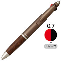 ジェットストリーム2&1 多機能ペン 0.7mm ピュアモルトメタリックブラウン 2色+シャープ 三菱鉛筆uni