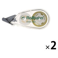 ロルバーン 修正テープ 幅4mm×6m クリア 透明 使いきりタイプ デルフォニックス（Rollbahn） 2個