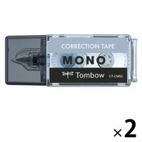 MONO モノポケット 修正テープ ブラック 5mm×4m 本体 2個 トンボ鉛筆