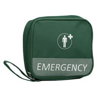 エマージェンシーポーチ Mサイズ (グリーン) 携帯用 軽量 防災 緊急 薬入れ 救急用 ファーストエイド 応急処置（直送品）