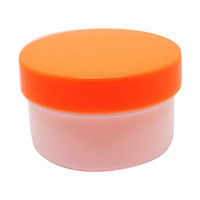 エムアイケミカル 軟膏容器プラ壷Ａー４号（未滅菌） オレンジ 6104 1箱（50個入）（直送品）